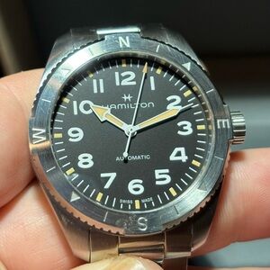 Hamilton Khaki Field Expedition Silver Case Black Dial Watch